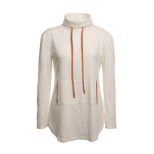 Load image into Gallery viewer, Ladies Solid Color Long Sleeve Two Pocket Drawstring sweatshirt