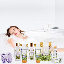 Load image into Gallery viewer, Amazon.com : Spa Luxetique Lavender Spa Gift Baskets for Women, Premium 10pc Gift Baskets, Best Holiday Gift Set for Women - Deluxe Spa Tote Bag with Wooden Handle, Bath Salt, Hand Soap/Cream, Shower Gel and Moe! : Beauty