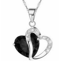 Load image into Gallery viewer, Fashion Heart Crystal Romantic Silver Chain  Aluminium Alloy Necklace Jewelry for women