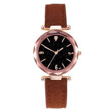 Load image into Gallery viewer, Leather Casual Fashion Watch high quality Analog Quartz Starry Sky women Wristwatch