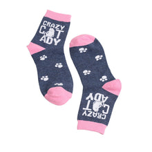 Load image into Gallery viewer, Fashion Cat Paw Print Letter Print Unisex Funny Socks