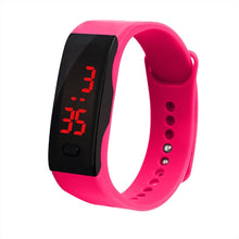 Load image into Gallery viewer, Digital Acrylic Buckle Silicone Water Resistance Sports Watch