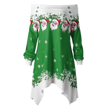 Load image into Gallery viewer, Christmas Print Loose Fashion Tee Santa Fashion Ladies T-shirt