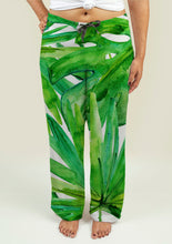 Load image into Gallery viewer, Ladies Pajama Pants with Tropical leaves