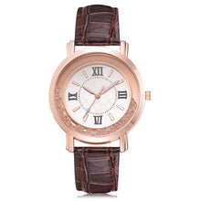 Load image into Gallery viewer, Women Fashion Luxury respite Set Auger Leather Stainless Steel Quartz Watch