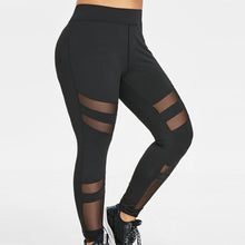 Load image into Gallery viewer, Women Fashion Mesh Cloth Tight Elastic Leggings Mesh Patchwork Pencil Pants