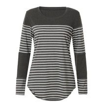 Load image into Gallery viewer, Multicolor Printing Women Long Sleeve v-Neck T-shirt