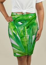 Load image into Gallery viewer, Pencil Skirt with Tropical leaves