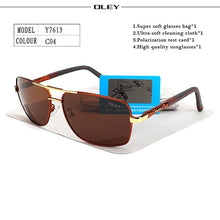 Load image into Gallery viewer, OLEY Brand Polarized Sunglasses Men New Fashion Eyes Protect Sun Glasses With Accessories Unisex driving goggles oculos de sol