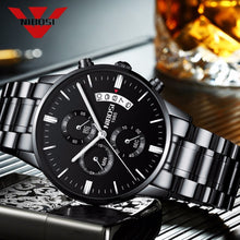Load image into Gallery viewer, NIBOSI Relogio Masculino Men Watches Luxury Famous Top Brand Men's Fashion Casual Dress Watch Military Quartz Wristwatches Saat