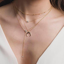 Load image into Gallery viewer, Bls-miracle Bohemian Multi layer Pendant Necklaces For Women Fashion Golden Geometric Charm Chains Necklace Jewelry Wholesale