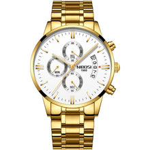 Load image into Gallery viewer, 2019 NIBOSI Gold Quartz Watch Top Brand Luxury Men Watches Fashion Man Wristwatches Stainless Steel Relogio Masculino Saatler