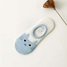 Load image into Gallery viewer, 5 Pairs/lot Women Socks Candy Color Small Animal Cartoon Pattern Boat Sock for Summer Breathable Casual Girls Funny Fashion