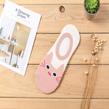 Load image into Gallery viewer, 5 Pairs/lot Women Socks Candy Color Small Animal Cartoon Pattern Boat Sock for Summer Breathable Casual Girls Funny Fashion
