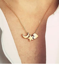 Load image into Gallery viewer, Star Necklace Women Choker Kolye Gold Silvery Moon Necklaces Boho Pendants Collier Femme Chain Collar collares de moda 2019 G2
