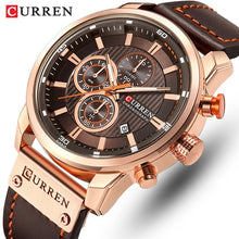 Load image into Gallery viewer, CURREN Luxury Brand Men Analog Leather Sports Watches Men's Army Military Watch Male Date Quartz Clock Relogio Masculino 2019