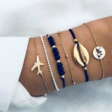 Load image into Gallery viewer, IPARAM Bohemian Shell Map Turtle Bracelet Set 2019 Retro Geometric Statement Female Glamour Fashion Jewelry Jewelry Gift