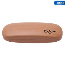 Load image into Gallery viewer, High Quality Wood Grain Hard Kit Holder Metal Reading Glasses Case for Men and Women PU Leather Eyeglass Box