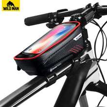 Load image into Gallery viewer, WILD MAN Mountain Bike Bag Rainproof Waterproof Mtb Front Bag 6.2inch Mobile Phone Case Bicycle Top Tube Bag Cycling Accessories