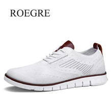 Load image into Gallery viewer, Casual Knitted Mesh Men's Shoes Solid Shallow Lace Up Lightweight Soft Men Sneakers Shoes Breathable Man Footwear Flats 39-48