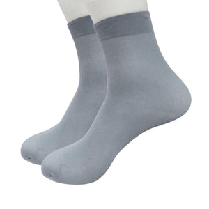 Bamboo Fiber Ultra-thin Elastic Silky Short Silk Stockings Men Socks  fashion