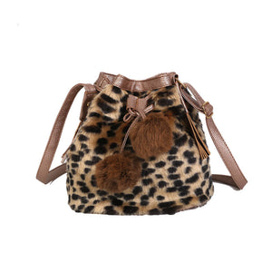 Plush Drawstring Crossbody Bag durable soft Fashion for Women
