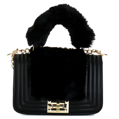 Faux Fur Handle Bag Fashion Crossbody Bag for Women