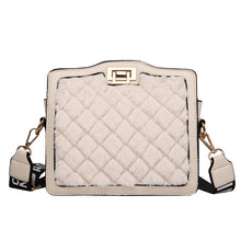 Load image into Gallery viewer, Faux Fur Square Pattern Zipper Women Crossbody Bags