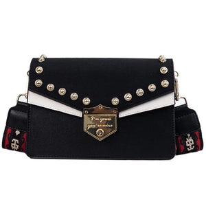 Fashion contrast color Look Women Crossbody Strap Bag