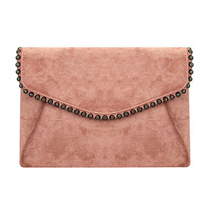 Metal Beads studded Flip Purse Women Crossbody Bag with chain