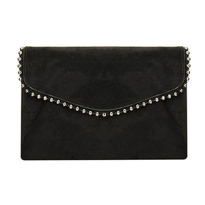 Metal Beads studded Flip Purse Women Crossbody Bag with chain