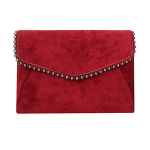 Metal Beads studded Flip Purse Women Crossbody Bag with chain