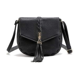 New model Soft Leather Tassels Crossbody Bag for Women