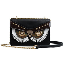 Load image into Gallery viewer, Trendy Owl Pattern Women Box Bag with chain