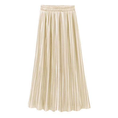 Hot Autumn Wear Ankle Length Pleated Women Skirt