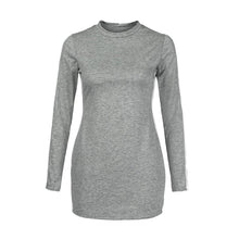 Load image into Gallery viewer, Women O-Neck sexy Dress above Knee mini Tunic Dress