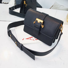 Load image into Gallery viewer, Leather Box Bag Broad Belt Turnlock Women Shoulder Bag