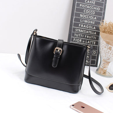 Women Vintage Crossbody Small Bucket Bag Office Wear