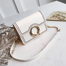 Load image into Gallery viewer, Leather Crossbody Bag with Big Round Buckle for Women