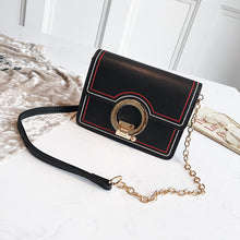 Load image into Gallery viewer, Leather Crossbody Bag with Big Round Buckle for Women