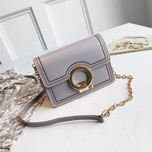 Load image into Gallery viewer, Leather Crossbody Bag with Big Round Buckle for Women