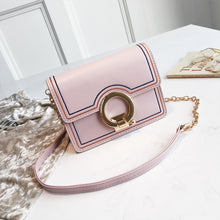 Load image into Gallery viewer, Leather Crossbody Bag with Big Round Buckle for Women
