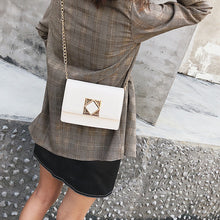 Load image into Gallery viewer, PU Leather durable soft One Shoulder interlocking Chain Bag