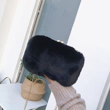 Load image into Gallery viewer, Faux Fur twin top clasp Women Hairy Crossbody Bag