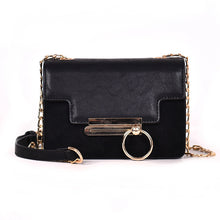Load image into Gallery viewer, Fashion Synthetic Leather Solid surface Step Design Women Bag with hanging Chain