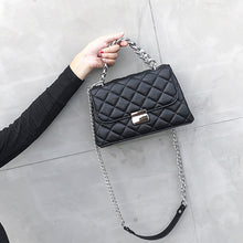 Load image into Gallery viewer, Women Pure Leather Quilted Bag with Handle Chain and Crossbody Bag