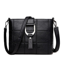 Load image into Gallery viewer, Elegant Design Sewing thread Squares Leather Crossbody Bag