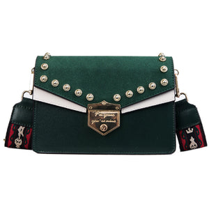 Fashion contrast color Look Women Crossbody Strap Bag