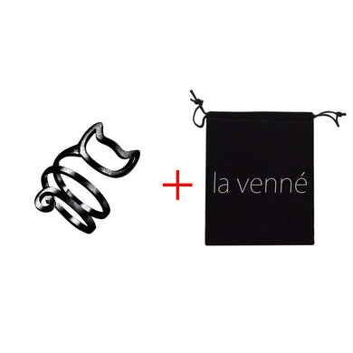 Latest Cute Cat Silver trendy Adjustable Jewelry for Women Girl enclose Finger Ring