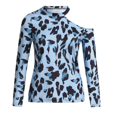 Stylish One Shoulder Cut Leopard print Sexy Women shirt